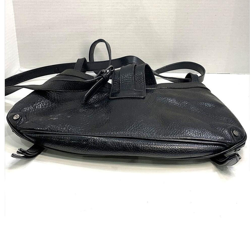 Burberry Prorsum Runway Cinda Black Full Leather Moto Pocket Purse Crossbody Bag - Picture 9 of 16